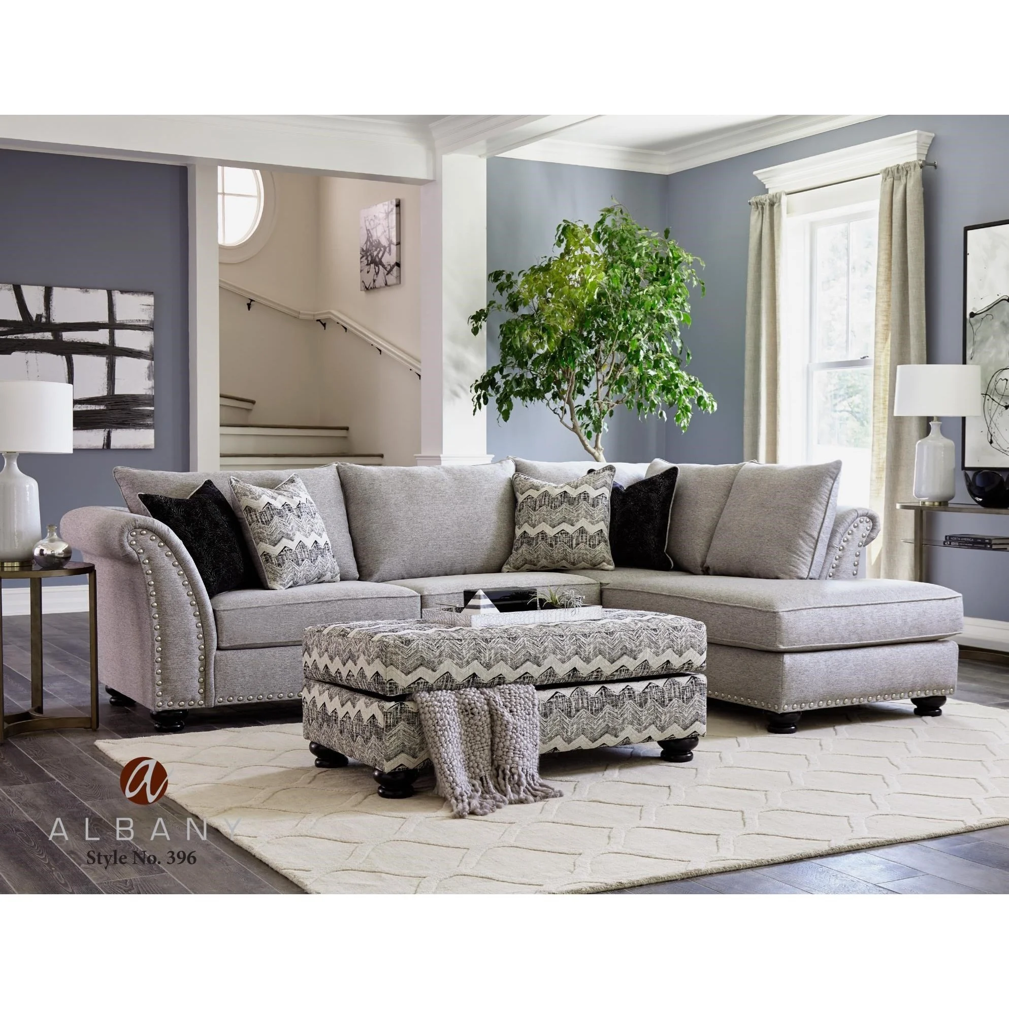 Albany 396 03962PC22092 Sectional Sofa with RAF Chaise Furniture